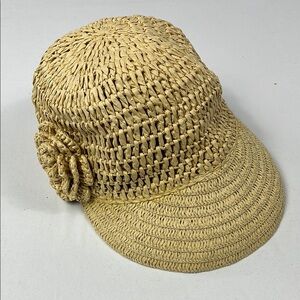 August Woven Half Brim Visor Sun Hat One Size